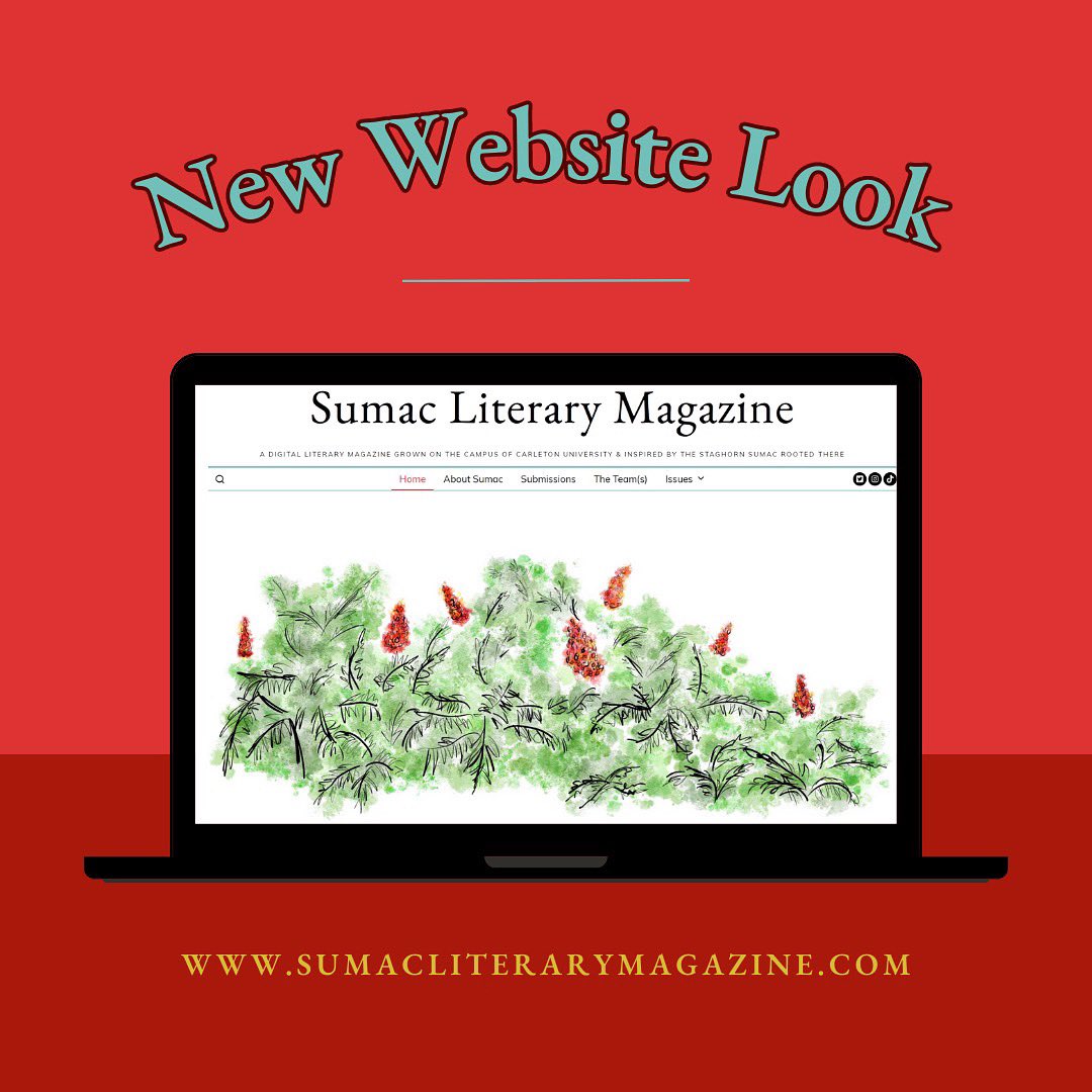 Our new website look is here!!! 🎉 Click the link in our bio to visit our updated website! 🙌

#litmag #literarymagazine #sumac #carleton #carletonuniversity #ottawa #website #websiteupdate