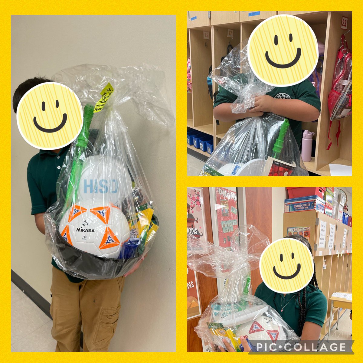 It was my privilege to deliver Get Outside baskets to the Meet the Teacher raffle winners! Thanks <a href="/NoraRyan19/">Nora Ryan</a> for the soccer balls and <a href="/HISDPrinting/">HISD Printing Services</a> for the beach balls, frisbees, and shades! <a href="/PineyElem/">Piney Point-old site, not updated</a> students appreciate it! #HappyFriyay <a href="/kendalrbailey/">Kendal Bailey</a>