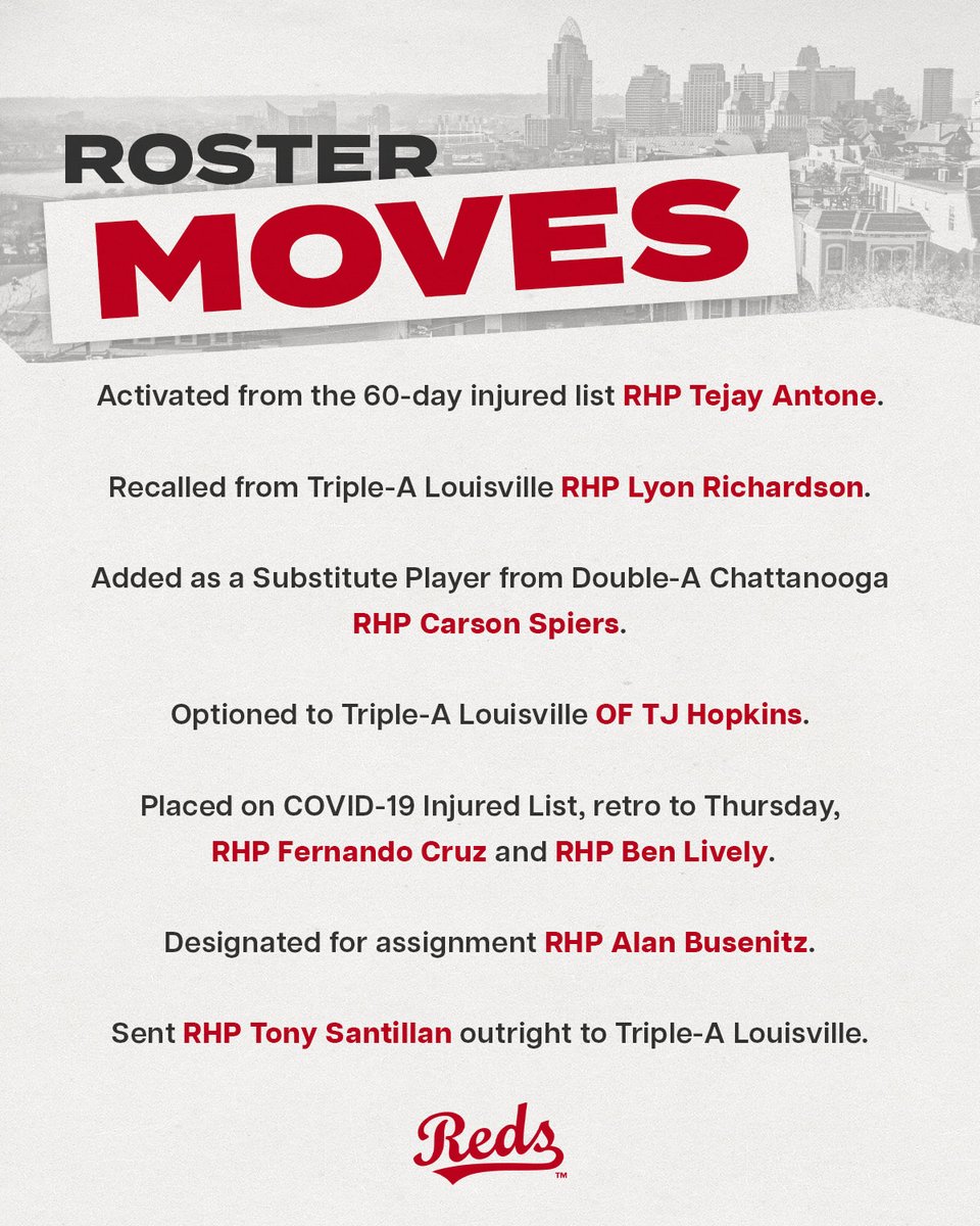 The #Reds today announced the following transactions: