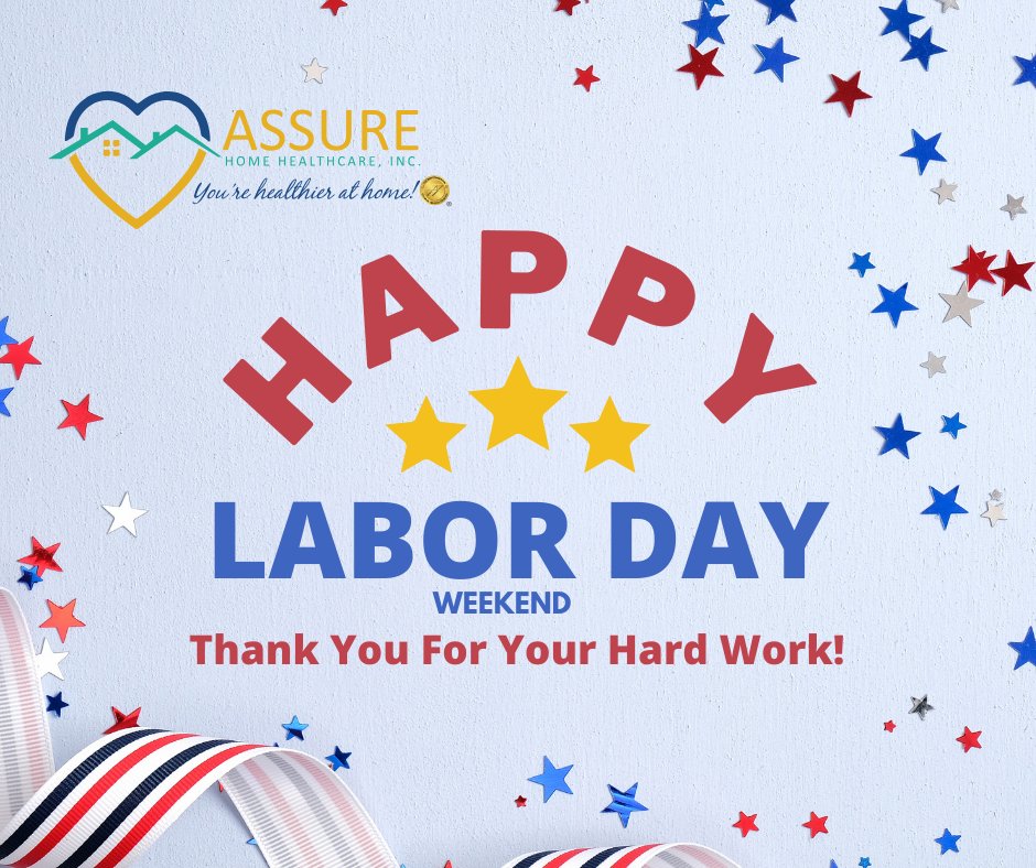AssureHHC's tweet photo. As Labor Day Weekend approaches, we express gratitude and celebrate the resilience and hard work of our exceptional staff and community members who drive patient care forward.
Thank you!
Happy Labor Day Weekend! 
#labordayweekend #teamwork #PatientCare #homehealthcare https://t.co/x7IVhtDo5O