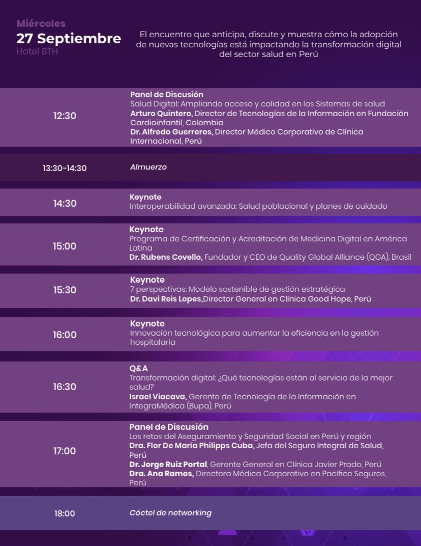 🌟 La Clínica Good Hope estará presente en el Seminario Internacional de Actualización en el Sector de la Salud del 27 y 28 de septiembre.
🎙️Nuestro Director General Dr. Davi Reis Lopes, será uno de los ponentes destacados en este evento.

Inscríbase 👉 latamhealthtech.com/5seminariointe…