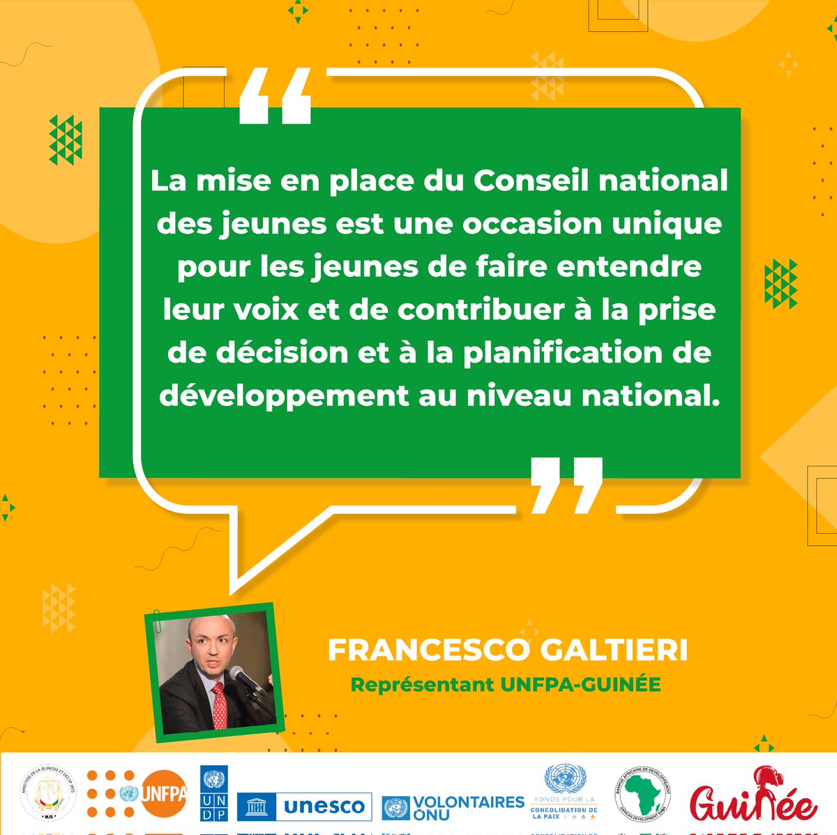 👉👉CNJ GUINÉE 👈👈
<a href="/pvnuguinee/">VNU Guinée</a> 
<a href="/PNUDGuinee/">PNUD Guinée</a> 
<a href="/MJS_GN/">Ministère de la Jeunesse et des Sports</a> 
<a href="/PBF_Guinee/">Fonds pour la Consolidation de la Paix-Guinée</a> 
<a href="/unfpa_guinee/">UNFPA GUINEE</a>
