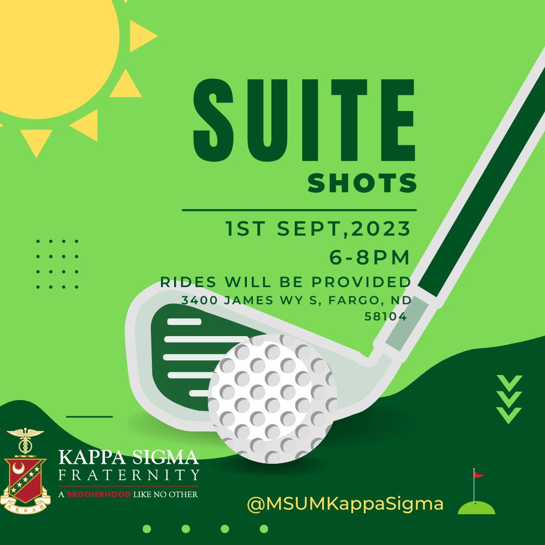 Join the Brothers for an evening of golf at Suite Shots! #RushKappaSigma #aekdb