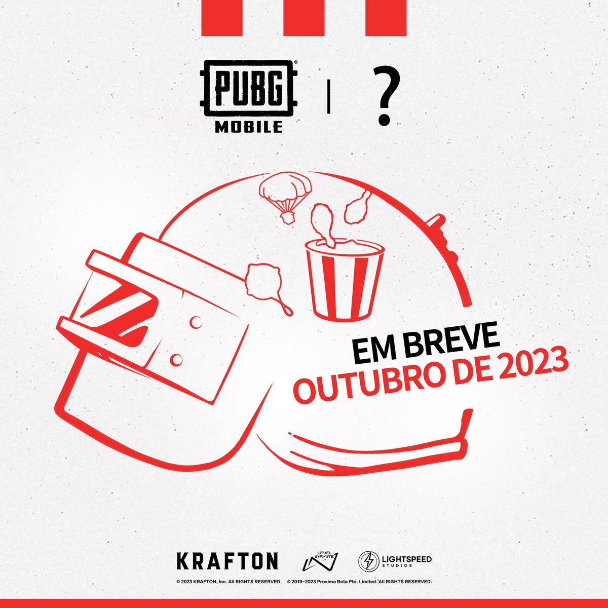 brPUBGMOBILE's tweet image. Como você gosta dos seus Chicken Dinners? 🍗

Fritos com uma Molotov? 🔥 Grelhados na mira da sua AKM? 🫕

Deixa nos comentários como você gosta do seu Chicken Dinner e prepara-se para uma colaboração emocionante no mês de outubro!

#PUBGMOBILE #NEWCOLLAB