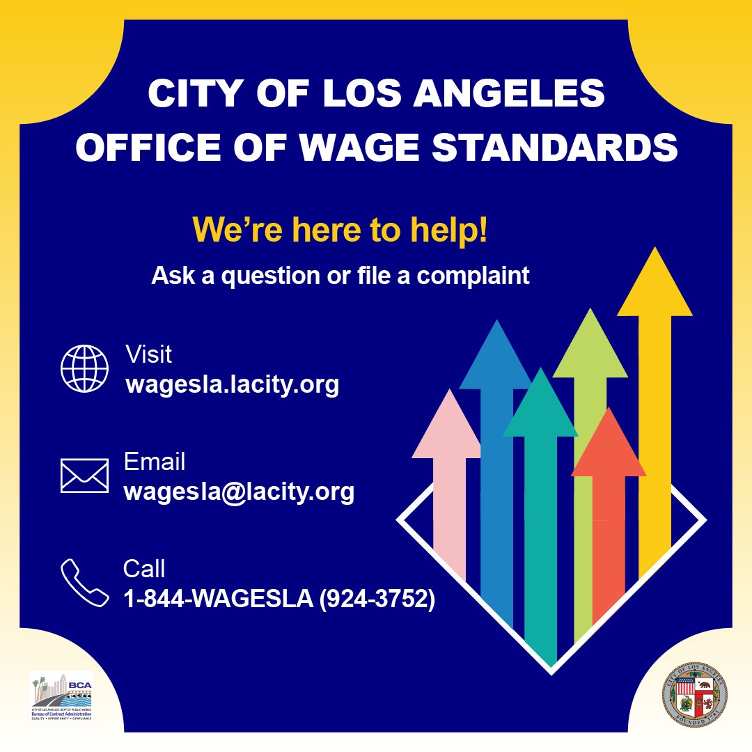 The LA Office of Wage Standards wishes you a Happy Labor Day! Learn more about your rights as a worker in the City of Los Angeles by visiting wagesla.lacity.org. #LaborDay #knowyourrights #minimumwage #paidsickleave #banthebox #fairworkweek #freelanceworkers #hotelworkers