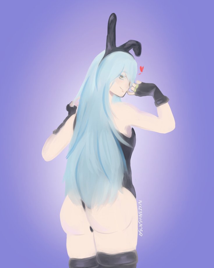 sunshinezxyn's tweet photo. Un dibujo de Rimuru para mi amiguita. Fue un gusto dibujar a este femboy culon!! ヾ(＾-＾)ノ@Orangechan01 
#bunny #rimuru #bunnyrimuru https://t.co/dpxEpmVHQL