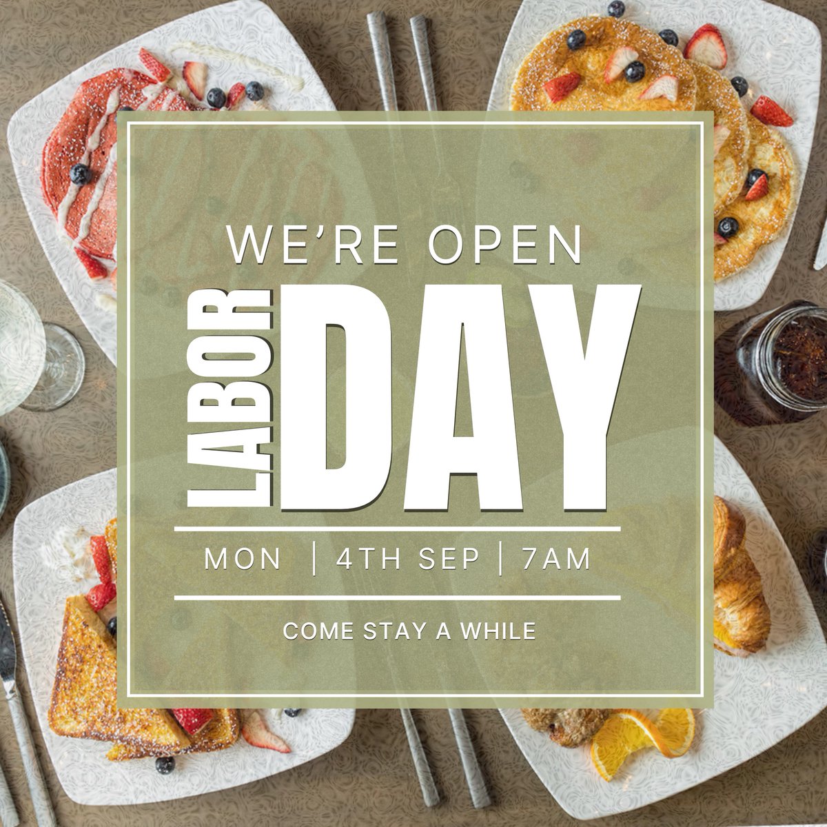 StayCafeChicago's tweet photo. We're Open Labor Day🥂 Toast to the Long Weekend with Brunch!
Reserve Here : https://t.co/czPXWrzaXm https://t.co/4PJiUTAzDG