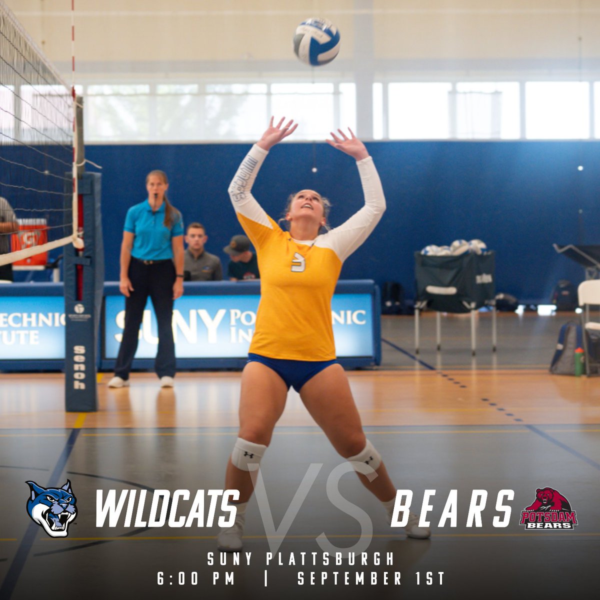 PolyWildcats's tweet photo. Opening day is HERE! ๐๐ผ
#PolyWVB opens the season with a non-conference match on the road.
๐ - 6:00 PM
๐ - SUNY Plattsburgh
๐บ - https://t.co/ndFjsR2g3v
#d3vb https://t.co/7YncjPxtjz