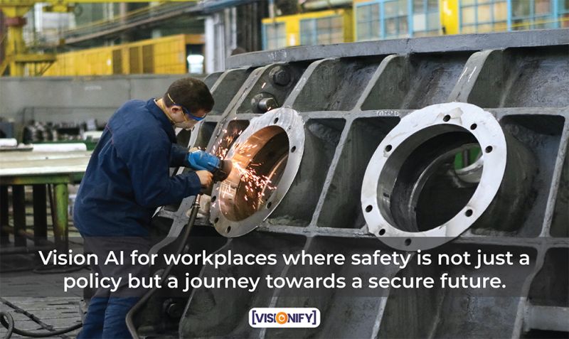 Step into a workplace where safety is more than a policy; it's our shared journey toward a secure future. With #VisionAI, we're redefining safety, making #PPEcompliance and #Hazarddetection second nature. Join us in this proactive safety revolution. visionify.ai