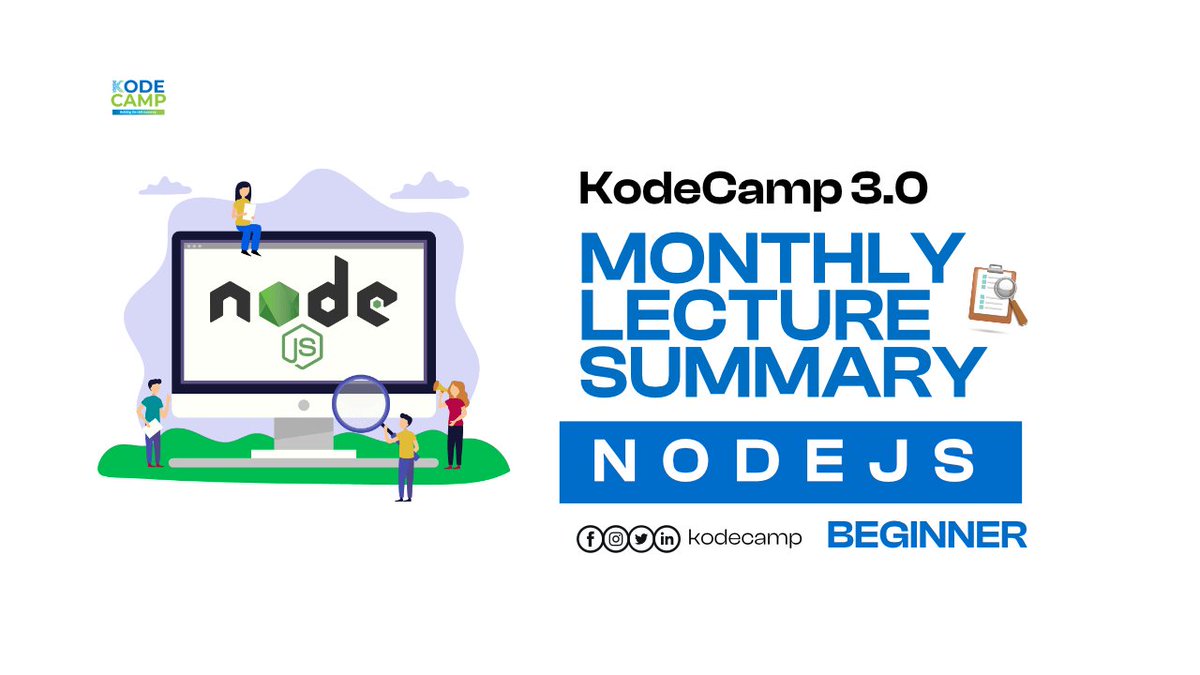 kode_camp's tweet image. Node.js Beginner: Month 1 Recap:
JavaScript intro, variable mastery, data types, and programming basics! 📚
💻 A strong start for our coding journey. #NodeJSBeginner #JavaScript101