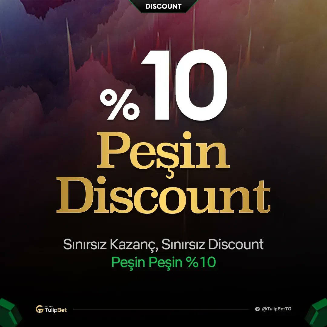 📢 SINIRSIZ KAZANÇ, SINIRSIZ DISCOUNT! 

%10 PEŞİN DİSCOUNT ile kazançlarınızı arttırın, peşin peşin kazanın!

💲 Günlük 2.000.000 TL çekim limiti ile kazanmanın adresi!

✅ KAZANMANIN ADRESİ TULİPBET: buff.ly/3saMxvW