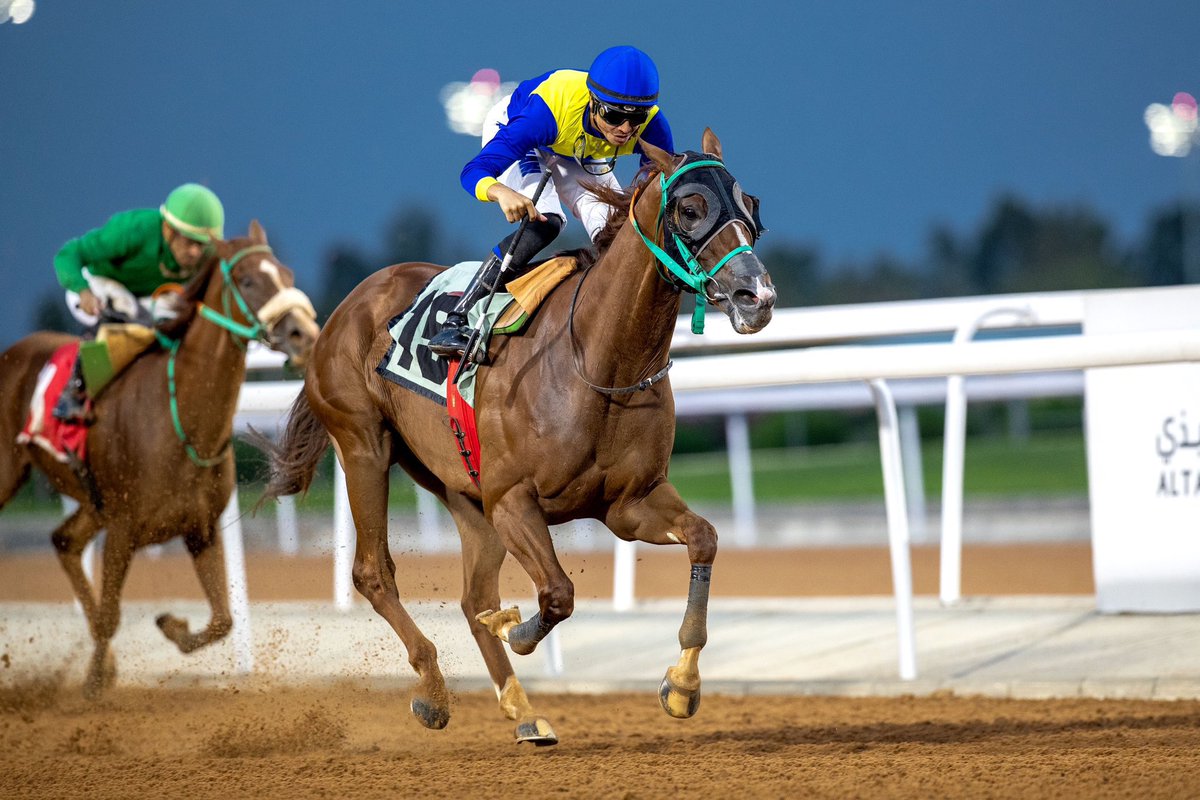 JockeyClubSA_EN's tweet photo. 🇬🇧✅ Winner at @Ascot 
🇸🇦🆕 Three wins in Saudi Arabia

🥇 EXPRESSIONIST (Night Of Thunder) gets up nicely under @aseelSarhani to land R6 for owner Naif Fayhan F. Almndeel. 

#TaifSeason | #SaudiRacing https://t.co/aD01TCgMIK