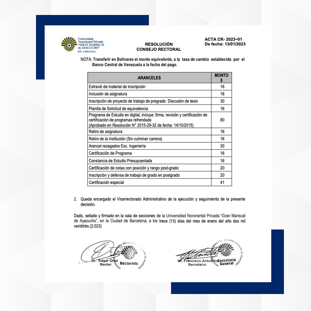 Universidad Gran Mariscal de Ayacucho tweet media