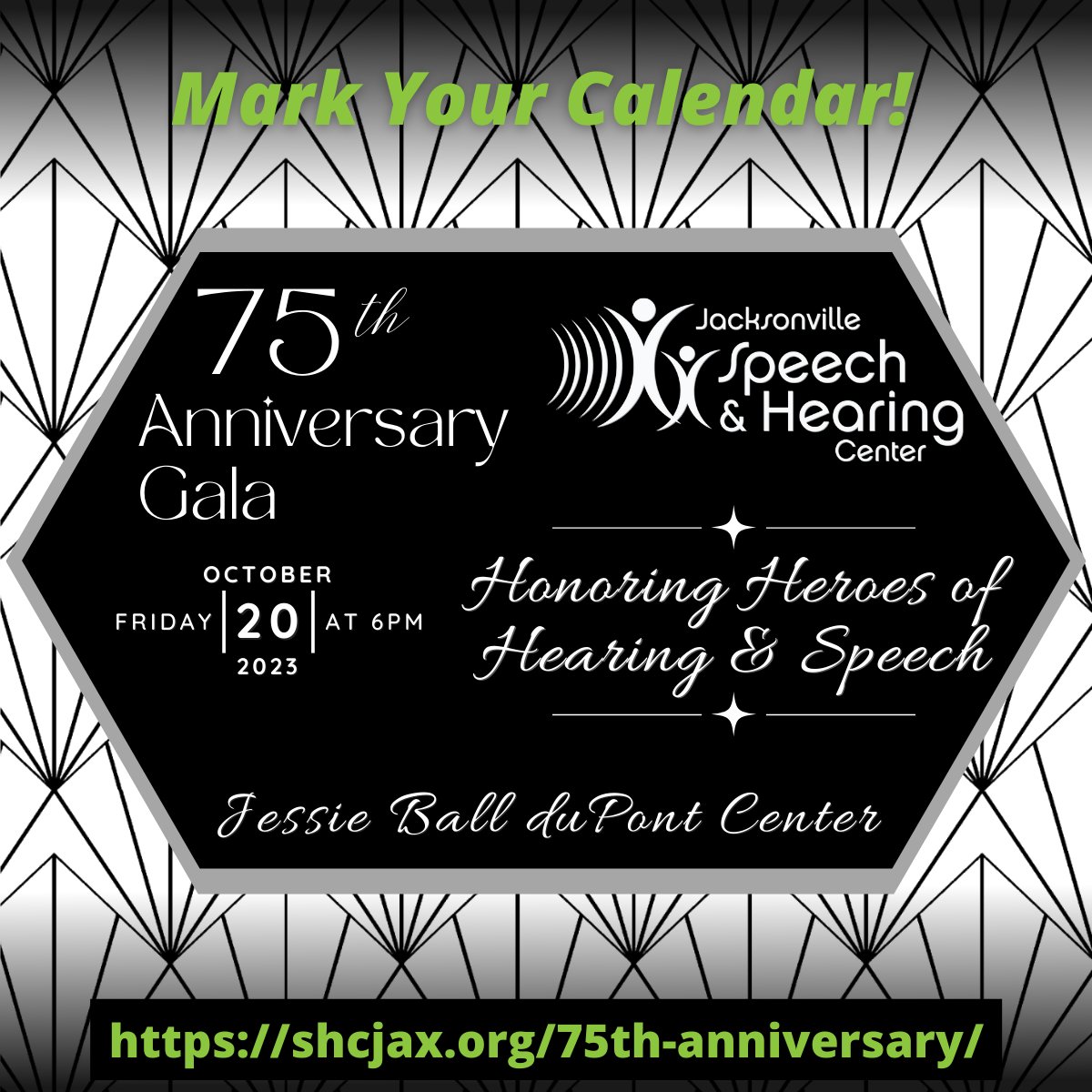 JaxSpeechHear's tweet photo. Join us for our milestone event on Oct 20th, celebrating 75 years of speech and hearing services to the Jacksonville community!
#JaxSpeechHear #shcjax #shcjax75 #celebrate75 #nonprofit #jacksonville #jaxevents #904events #sponsorship https://t.co/Sm0tWnqF4s