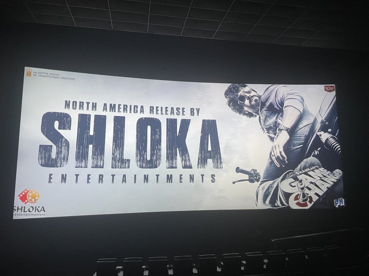North America Release by @ShlokaEnts

#GameChanger Release Slide in U.S. 🔥

@AlwaysRamCharan @shankarshanmugh
