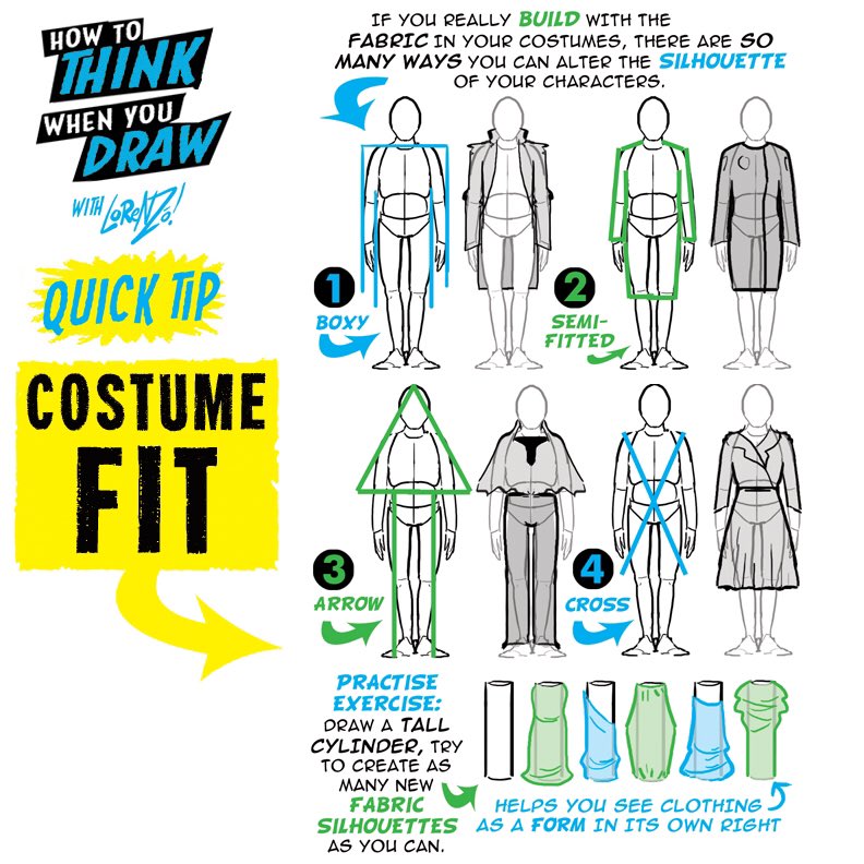 EtheringtonBros's tweet photo. COSTUME FIT from the How to THINK When You Draw ENCYCLOPEDIA - the world’s ONLY encyclopedia of drawing tutorials, posted up FREE for EVERYONE, FOREVER, with NEW &amp; CLASSIC tutorials coming up EVERY DAY right here only on our twitter :)
#gamedev #manga #conceptart #illustration https://t.co/AO6Ara3ncV