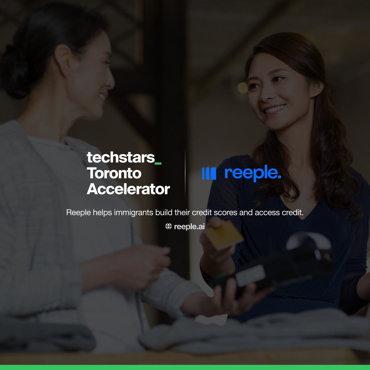 TS_Toronto's tweet photo. Techstars Toronto Accelerator welcomes Reeple! Partnering with Tomi, Ayokunle, and @Ola_rinde_ to transform Canada's credit industry, aiding 54M+ immigrants. Reeple connects immigrants to fair loans, with 315% revenue growth in 7 months 💪 #Fintech #TechstarsToronto #Reeple https://t.co/gnqugV4AnJ