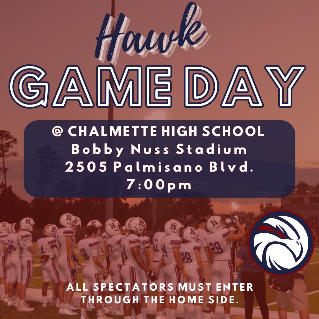 Hannan Athletics (@hannanathletics) on Twitter photo Tonight our Hawk 🏈 teams takes on the 🦉. If you cannot make it to Chalmette for the game, check out the livestream by <a href="/CCSdaily/">Crescent City Sports</a> here: crescentcitysports.com/live-game-stre… Tonight our Hawk 🏈 teams takes on the 🦉. If you cannot make it to Chalmette for the game, check out the livestream by <a href="/CCSdaily/">Crescent City Sports</a> here: crescentcitysports.com/live-game-stre…