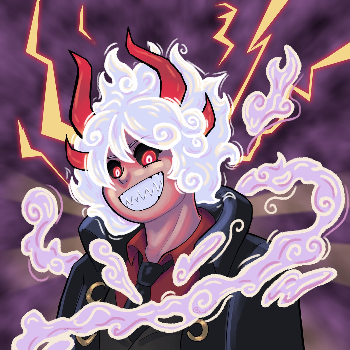 shanspirational's tweet photo. Art done for @Booteezz 

Inspired by #ONEPIECE #gear5 https://t.co/z1wCnOXQam