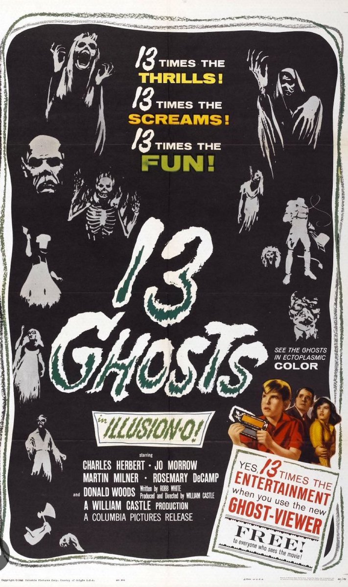 #watchingnow #13ghosts 
I happened upon this on Tubi, I did not know there was an original and am so excited to watch this, I love old movies 🖤