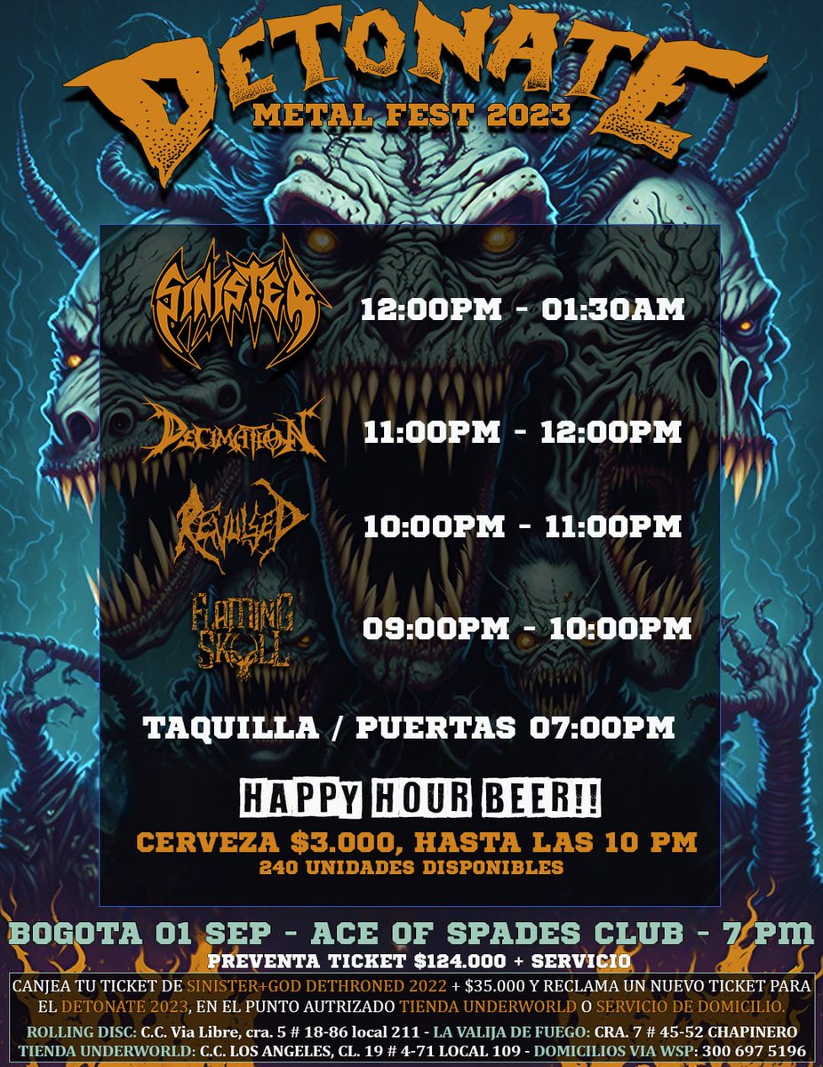 MetalFlaming's tweet photo. Está noche los esperamos Pola a $3.000 hasta las 10 pm https://t.co/aSaDgewZqT