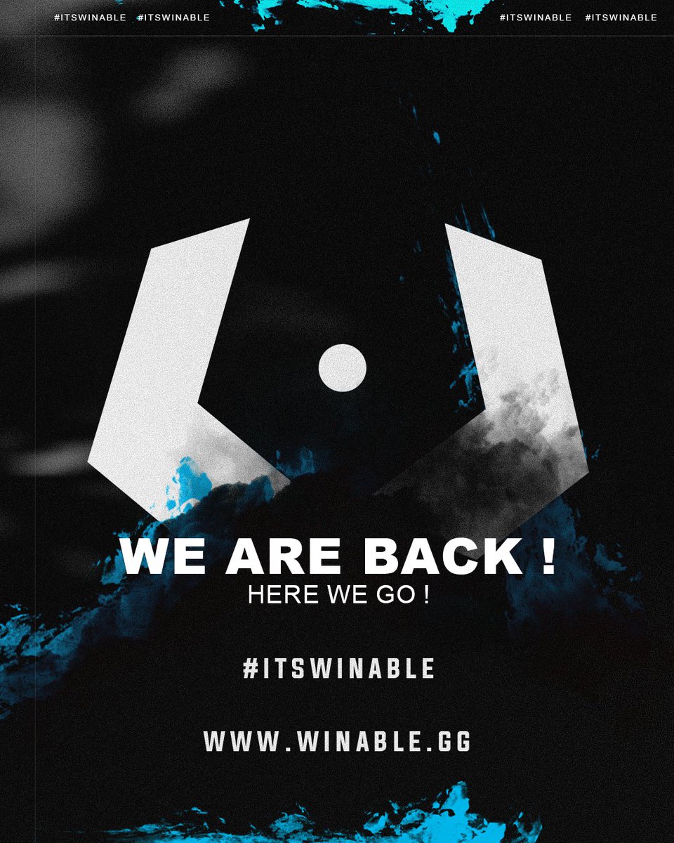 WINABLEgg's tweet photo. #ITSWINABLE  WE ARE BACK ! #HEREWEGO https://t.co/FdPfQSdcHY