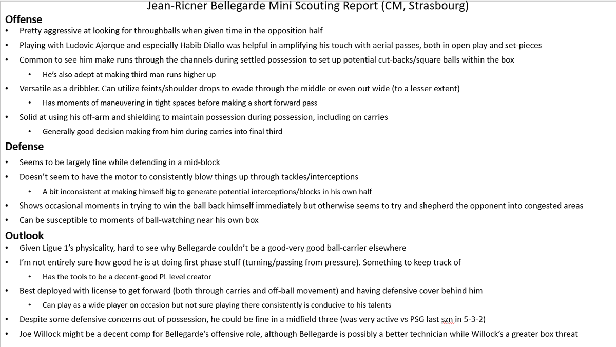 MoeSquare's tweet image. Here's the scouting report for Bellegarde. Fun player and might be a shrewd acquisition from Wolves to replace Matheus Nunes