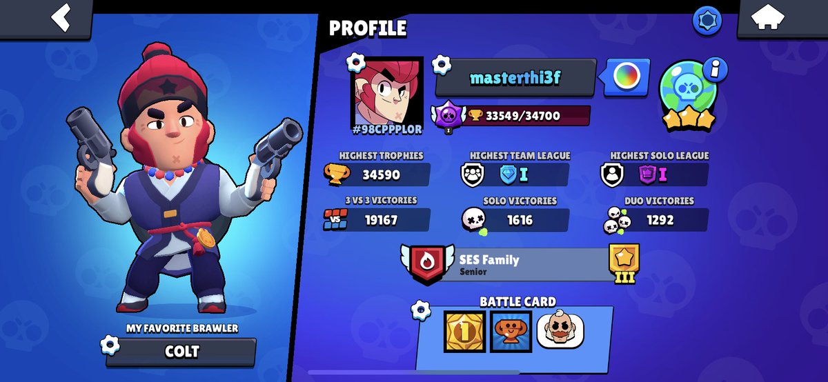 Masterthi3f's tweet photo. Day 3
+4 trophies 
trophies: 33,549 
PL:
Solo: D3
Team:C2 https://t.co/5oQ9N08hBQ