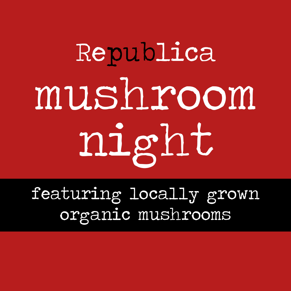 RepublicaMI's tweet photo. Friday, 9/1 is Mushroom Night at Republica! We will be featuring beautiful locally grown organic mushrooms for you to enjoy.

Specials tonight:
✨ Lion's Mane Mushroom Cake with polenta &amp; arugula
✨ Cream of Wild Mushroom Soup https://t.co/kdL1Ck0haj