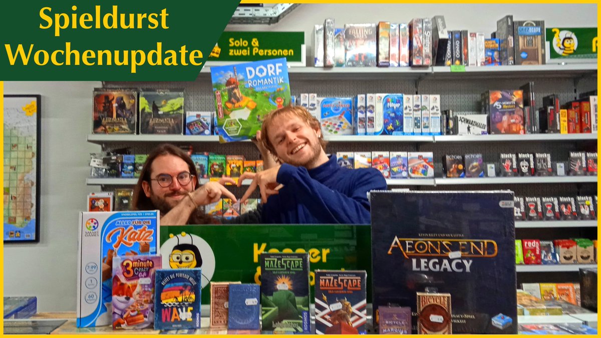spieldurst's tweet photo. Spieldurst #Wochenupdate - #Dorfromantik Erweiterung, Aeons End, Solospiele, und vieles mehr!
Auch diese Woche sind viele Neuheiten bei uns angekommen! News zu TCG, Zubehör, Rollenspielen, usw. findet Ihr bei @HiveworldKoeln
https://t.co/CKyghxf0je
————————————
#Brettspiele https://t.co/6bTT8ax6gd