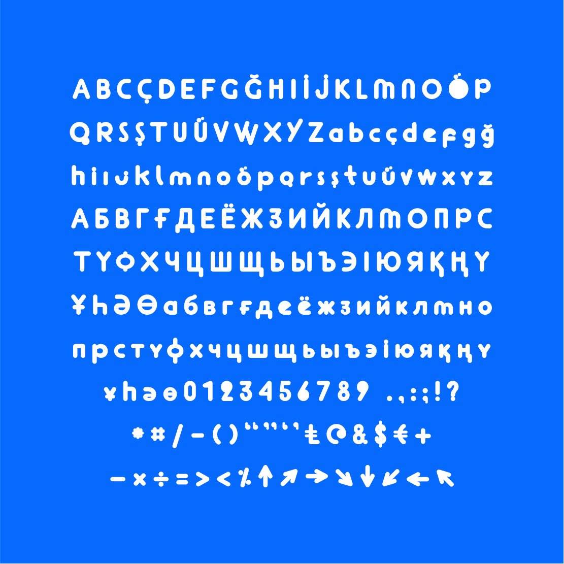 Custom font family for a water park, Aktau Major 💦
A playful display with 5 weights, supporting Latin and Cyrillic. Designed by <a href="/_iboooooo/">Ibrahim Talukder</a>