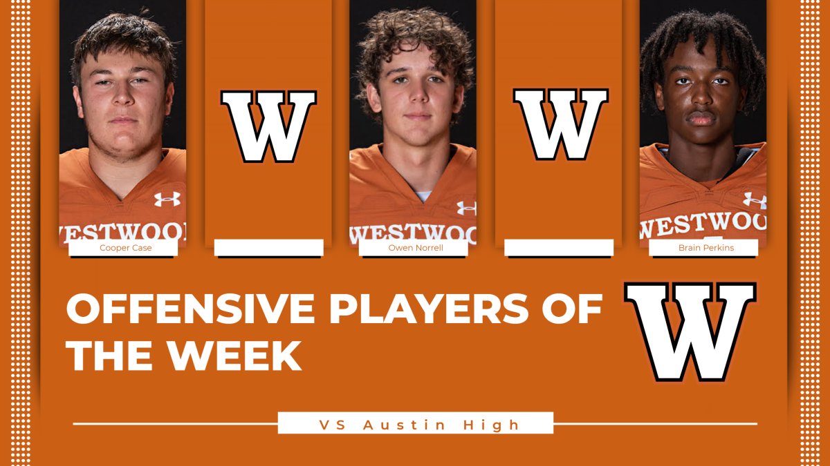 Anthony Wood (@coach_awood) on Twitter photo Congrats to our Off Players of Game in their victory over Austin High
<a href="/var_austin/">VAR</a> <a href="/WWHSWarrior/">Westwood Warriors Football</a> <a href="/RoundRockISD/">Round Rock ISD</a> Congrats to our Off Players of Game in their victory over Austin High
<a href="/var_austin/">VAR</a> <a href="/WWHSWarrior/">Westwood Warriors Football</a> <a href="/RoundRockISD/">Round Rock ISD</a>