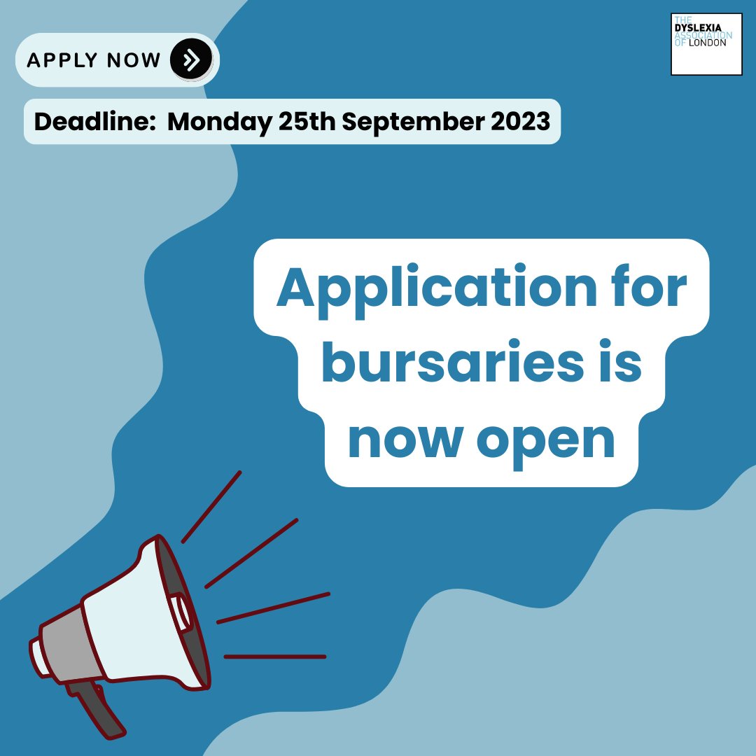 Dyslexia_London's tweet image. The British Dyslexia Association has opened applications for bursaries from low-income households to support the cost of online diagnostic assessments. 

To check the eligibility criteria, deadline or apply please check the link bit.ly/3qWnywg 

#Dyslexic #Dyslexia #BDA