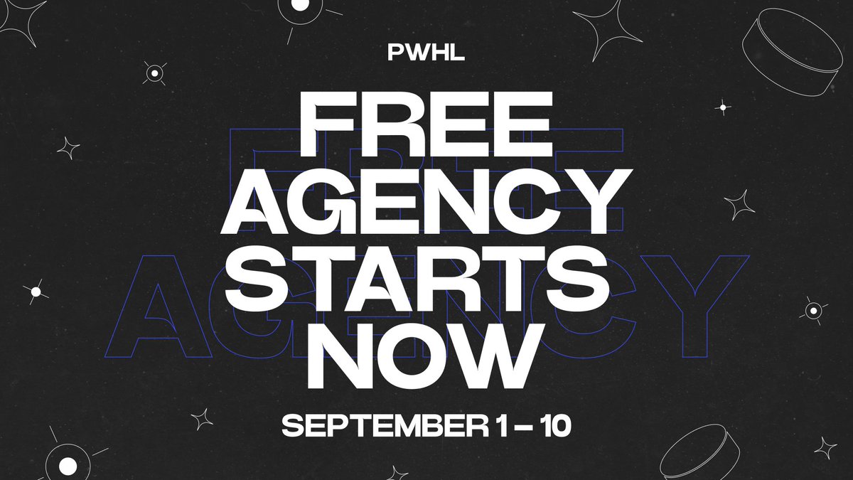 The first-ever PWHL Free Agency opens now! Teams have ten days to lock in up to three players. Stay tuned 👀