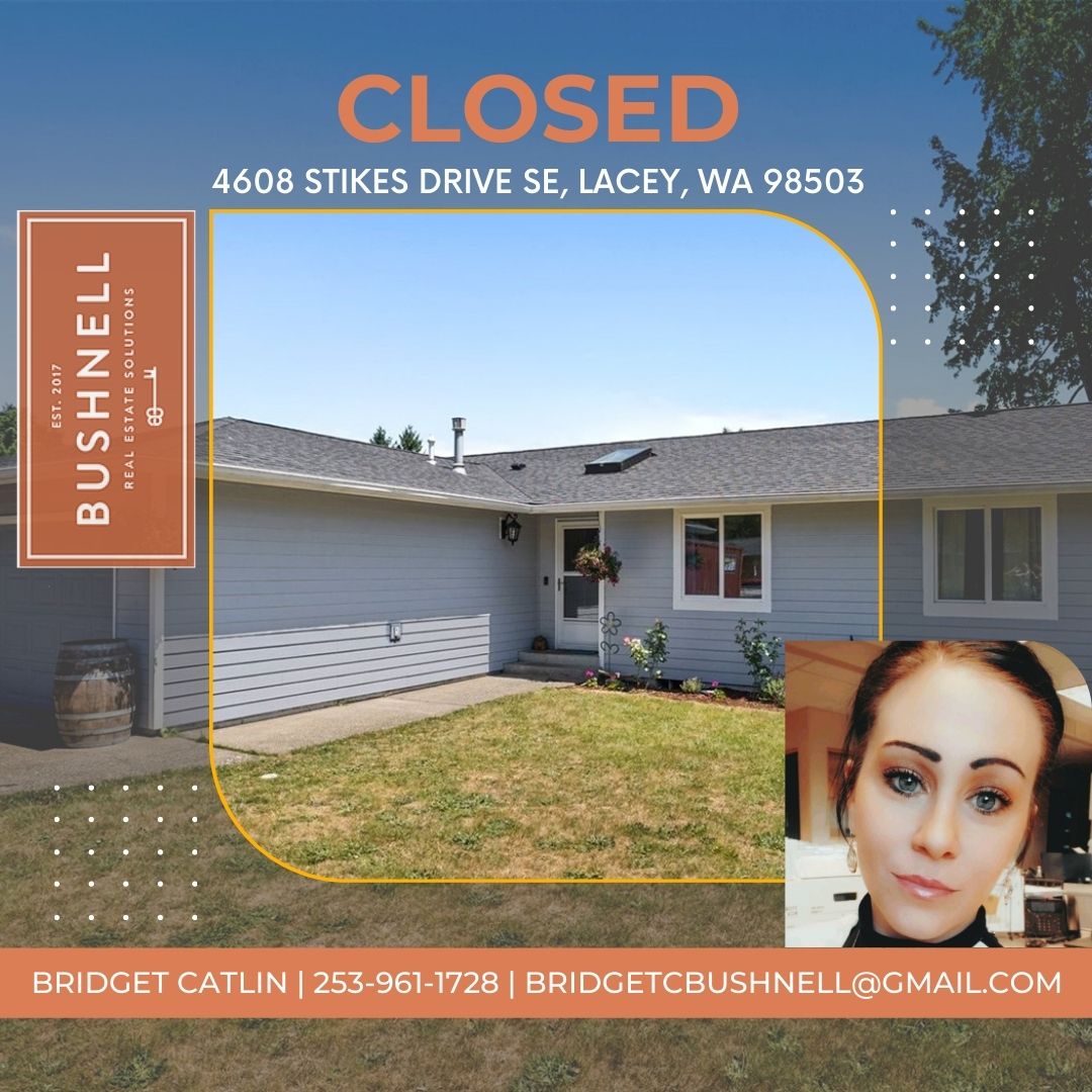 Congratulations, Bridget! Her Buyer just CLOSED on this beautiful property!

Contact Bridget if you're interested in buying a home this year!

#Congratulations #JustSold #LaceyWA #BushnellRealEstate #IntegrityConcierge #RealEstateSupport #RealEstateMN #BridgetCatlinRealtor