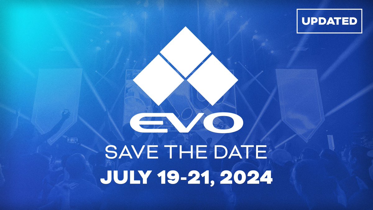 Save the Date 2024 Patch Notes:

Reduced Recovery on Evo 2023
- Evo Las Vegas 2024 now July 19-21 (Changed from July 26-28)

Venue Adjustments
- +1 to Convention Activity days (previously 2 days)
- New Location

More details in January 2024!