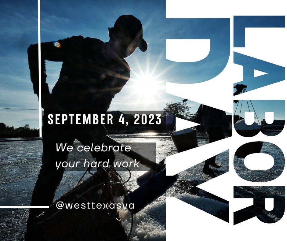 WestTexasVA's tweet photo. Our outpatient clinics and admin offices will be closed Monday, Sept. 4. For same-day care for minor illnesses or injuries, find the nearest in-network urgent care facility at https://t.co/TJcFNtZx04 or dial 911 for emergencies, 988 for mental health crises. Happy Labor Day https://t.co/oQJgUUIdB0