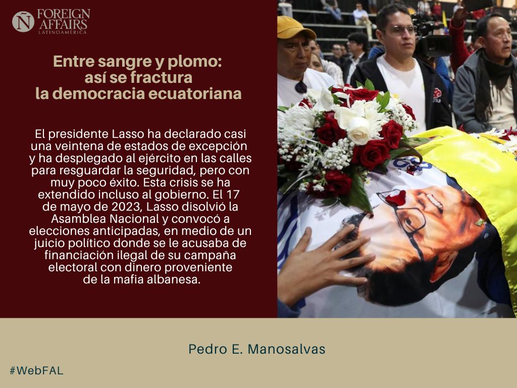 ForeignAffairsL's tweet photo. #LEE "Entre sangre y plomo: así se fractura la democracia ecuatoriana" de Pedro E. Manosalvas (@un_sapiens_mas) en #WebFAL https://t.co/yTIyT9xyez https://t.co/LIe26XVJZR