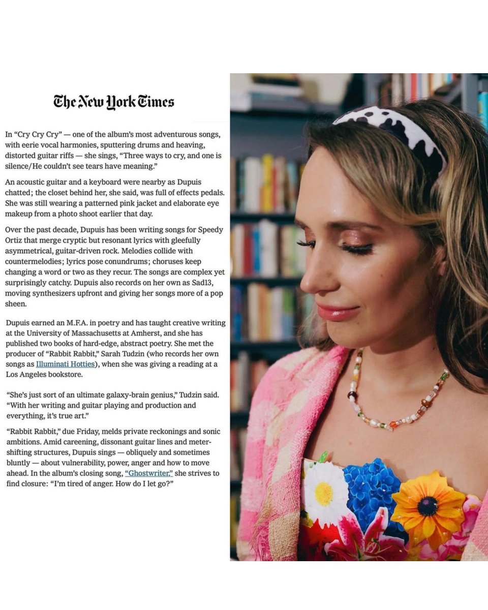 Happy rabbit rabbit day! 🐇🐇 <a href="/speedyortiz/">Speedy Ortiz</a> <a href="/sad13/">speedy ortiz ÷ sad13 ÷ sadie dupuis ÷ haunted guy</a>

We are so honored to have contributed to such an incredibly raw &amp; beautiful record 🧡 Congratulations to all the brilliant creatives behind this project!
 <a href="/illuminatihotts/">illuminati hotties</a>

Mastered with 🧡 by <a href="/emilylazarlodge/">Emily Lazar</a> <a href="/Bubbaganoosh666/">Chris Allgood</a>