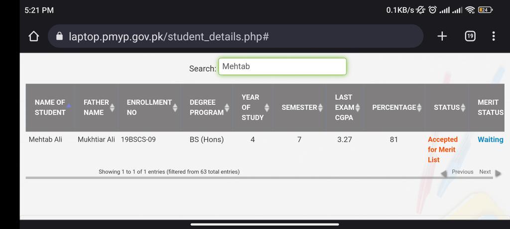 MehtabAliMeno's tweet photo. @CMShehbaz Dear former Prime Minister you said that laptops will distribute on merit basis where is merit ?
I was selected for the Prime minister Laptop scheme in the previous 3 lists including Final merit list , now on HEC application status shows me in waiting, why am I in waiting . https://t.co/l3oWokTWG9