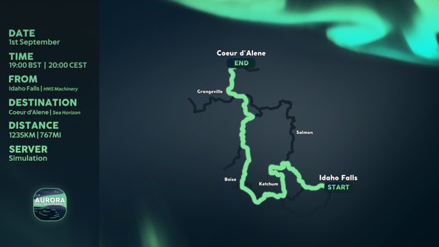 In just under one hours time we will be departing Idaho falls for our first convoy in September on ATS! We hope to see you there 💚