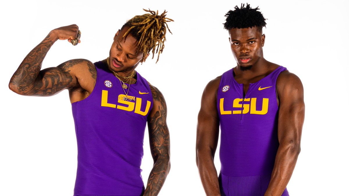 LSUTrackField's tweet photo. Heard it was #CollegeColorsDay... 🐯 https://t.co/zHuHtxlDki