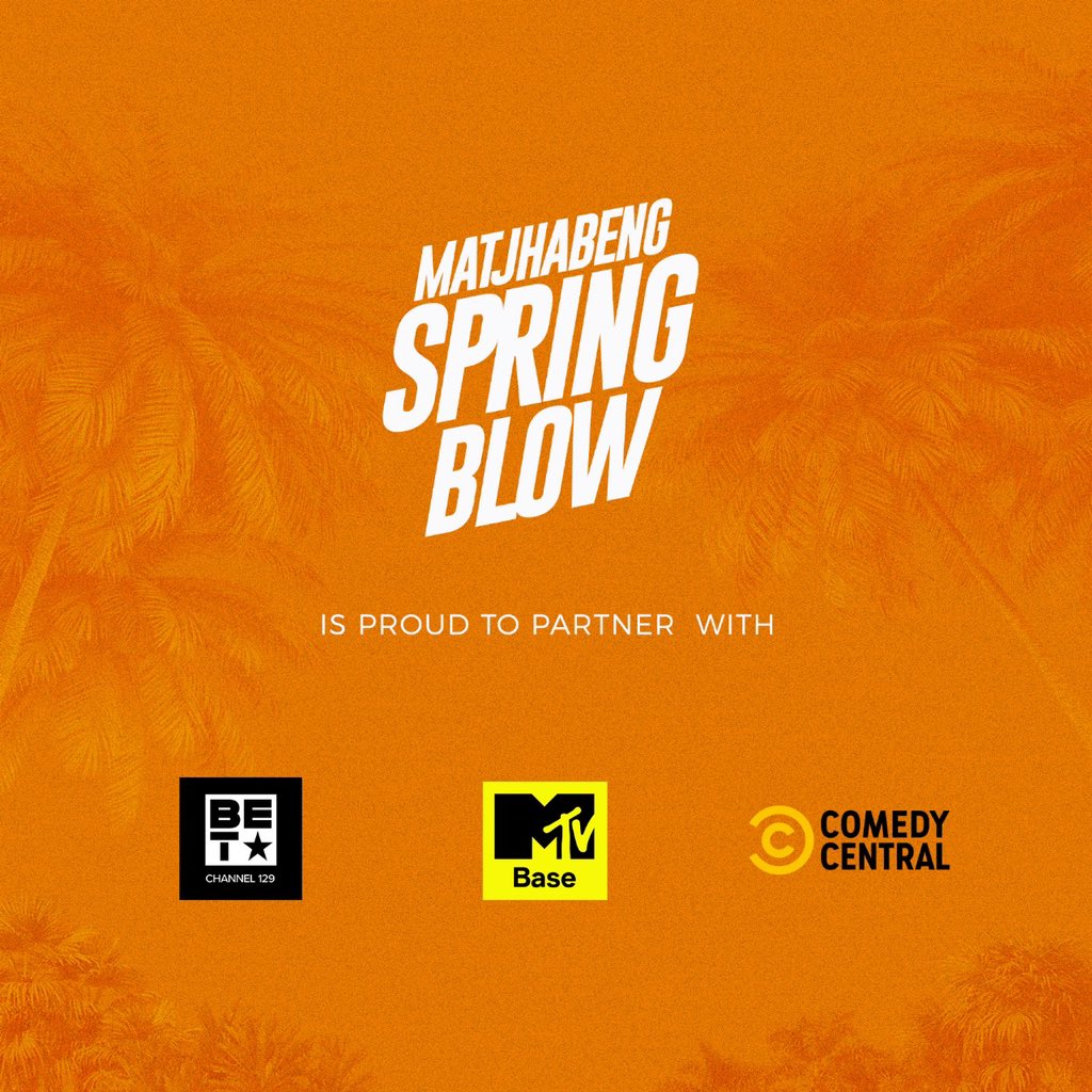 MSB_Eventz's tweet photo. MSB is Proud to Partner with: π
@mtvbasesouth @mtvbaseafrica @comedycentralaf @BET_Africa
On Matjhabeng Spring Blow π
Stay tuned for more exciting updates!
#MSB #MatjhabengSpringBlow #MTVbase #Mtvbasesouth #comedycentralAF #ComedyCentral #BET #MatjhabengSpringBlowWeekend https://t.co/GLo12afaMG