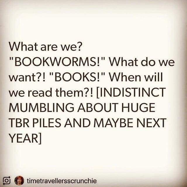 Desire to read? CHECK
Time to read? Ummm...I'll get back to you.

📸 Source:  timetravellersscrunchie