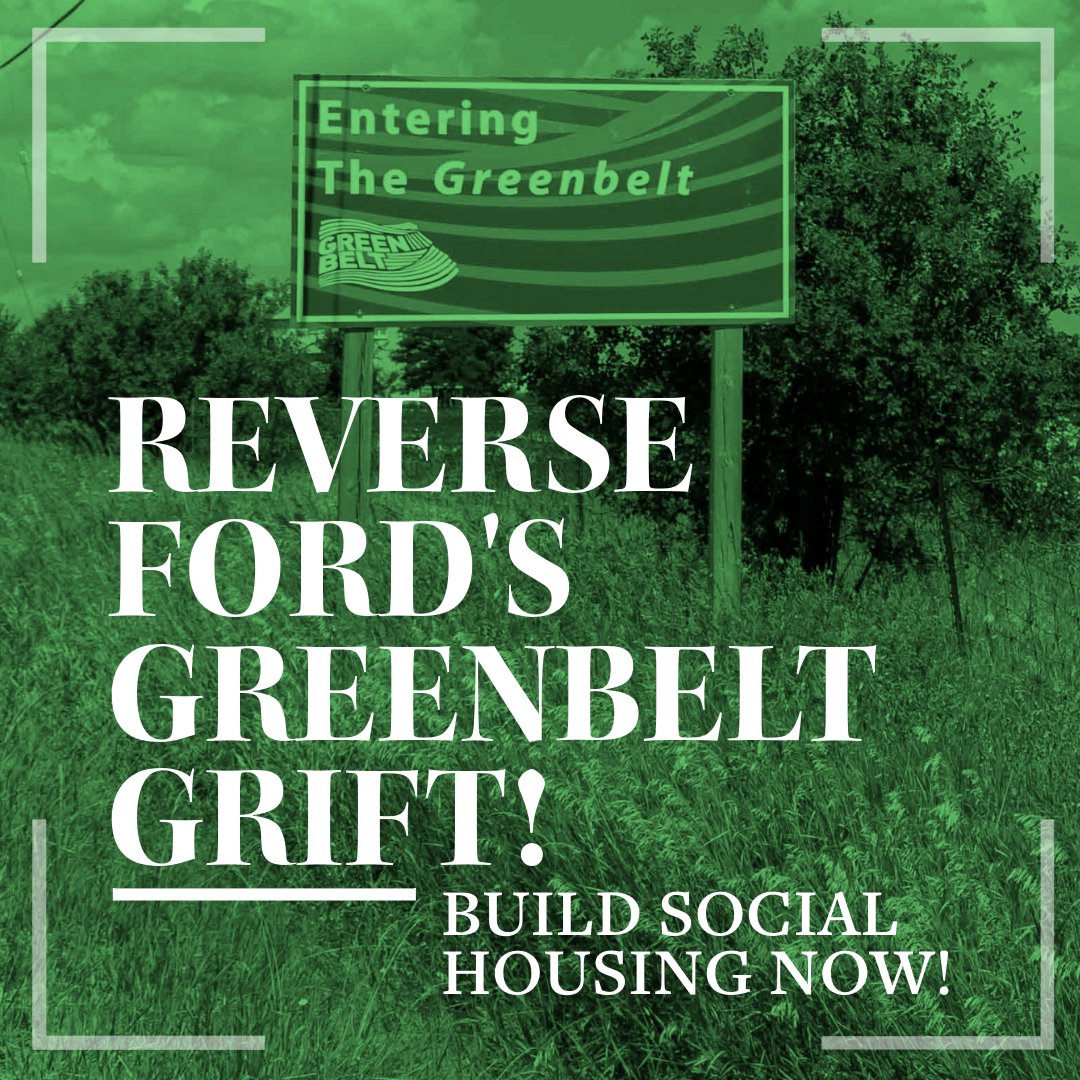 ONCommunists's tweet photo. The Ford government’s stated reason for removing 7,400 acres of land from #Greenbelt protection was to build 50k homes in order to alleviate the housing crisis. This was a lie and a scam.

Full statement here ➡️ https://t.co/ol3rfg57DM
#Onpoli #canlab https://t.co/ajkKUTADJF