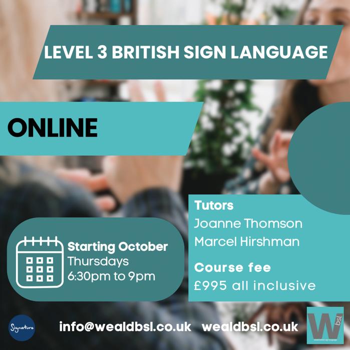 Ready to progress to next level? There are only a few places left, sign up soon before it fills up. Contact us for more details. Please share if you know of others who may be interested #BSLLevel3 #BSLlevel6 #BSL #signlanguage @MarcelIzakH