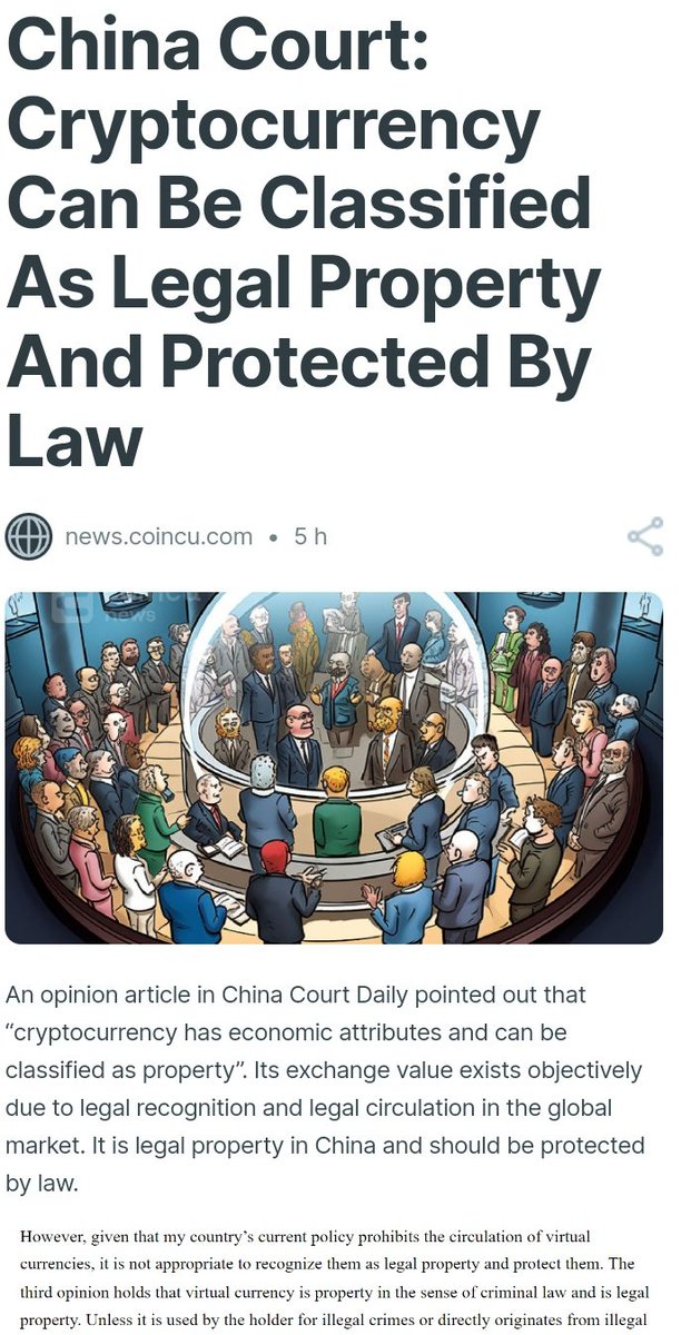Lawpointuganda's tweet photo. China court holds that crypto currency is property https://t.co/B3M8G4vkzm