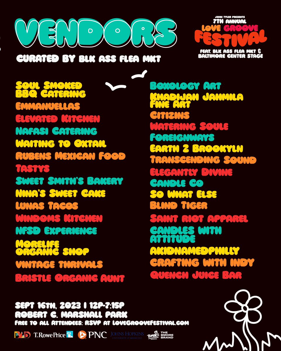 WE’RE BACK &amp; OUTSIDE‼️‼️‼️

Join us as we celebrate &amp; reimagine the Royal Theatre with Baltimore Music, Art, Vendors, &amp; even games for all ages!

RSVP by clicking the link. It’s FREE‼️
lovegroovefestival.com/product/love-g…