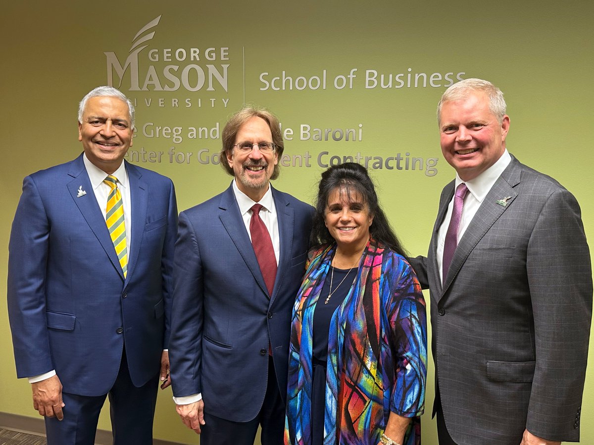 Yesterday, Attain Enterprises CEO Greg Baroni, together with his wife, Camille, celebrated the official renaming of <a href="/GeorgeMasonU/">George Mason University</a>'s Center for Government Contracting to the Greg and Camille Baroni Center for Government Contracting. Congratulations!

#MasonNation #GovCon #HigherEd