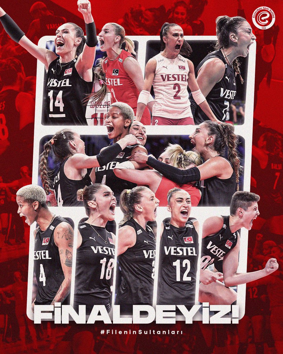 NAMAĞLUP FİNALDEYİİİZZZZ! 🇹🇷🇹🇷🇹🇷

Avrupa Kadınlar Voleybol Şampiyonası’nda durdurulamayan #FileninSultanları, turnuvanın son şampiyonu İtalya karşısında 3-2’lik galibiyetle adını finale yazdırıyoorrr! ❤️🤍